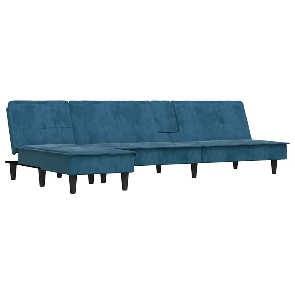 Canapé d'angle convertible en velours - Modèle Ysée