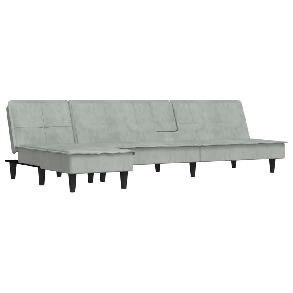 Canapé d'angle convertible en velours - Modèle Ysée