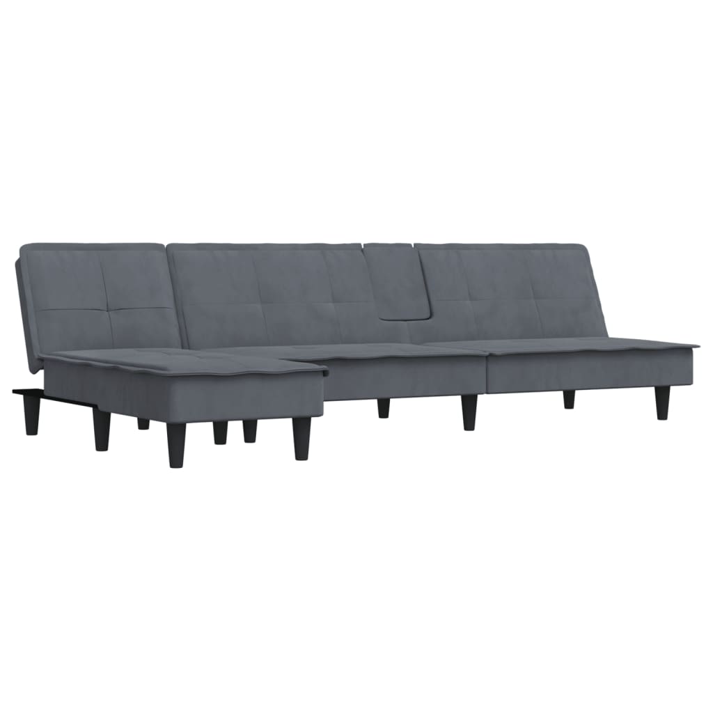 Canapé d'angle convertible en velours - Modèle Ysée