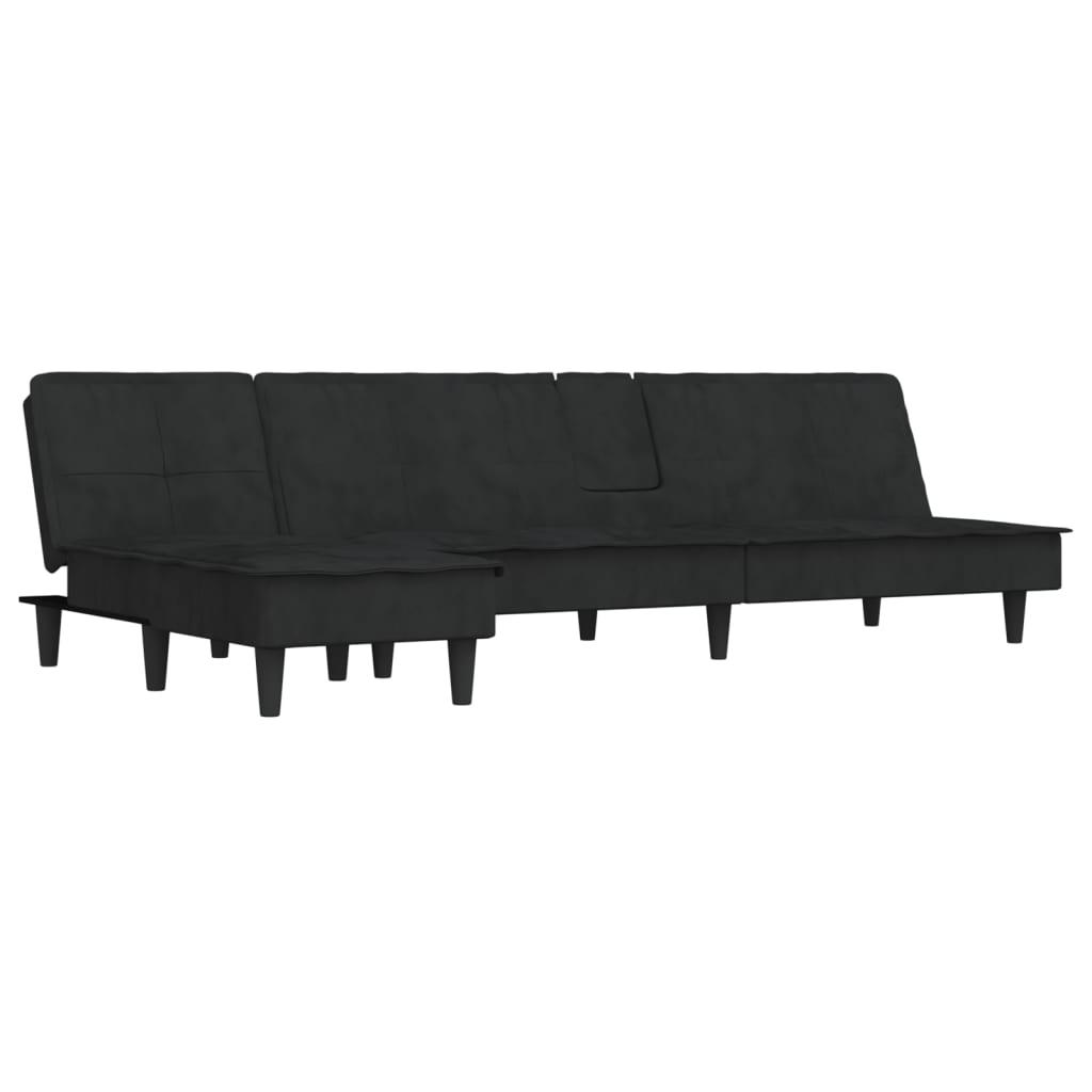 Canapé d'angle convertible en velours - Modèle Ysée