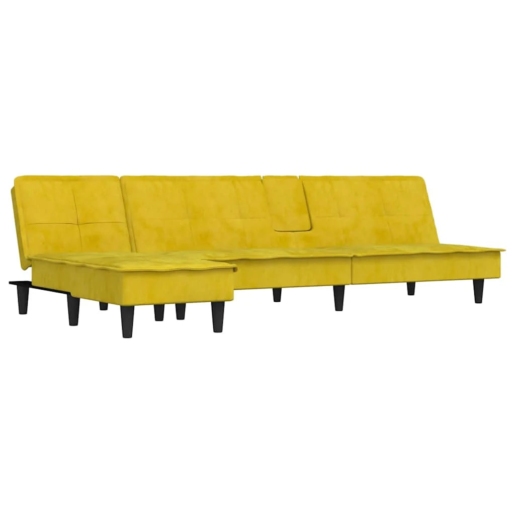 Canapé d'angle convertible en velours - Modèle Ysée