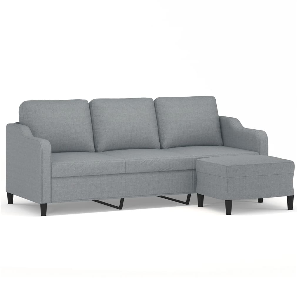 Canapé moderne avec repose-pied en tissu - Modèle Noa