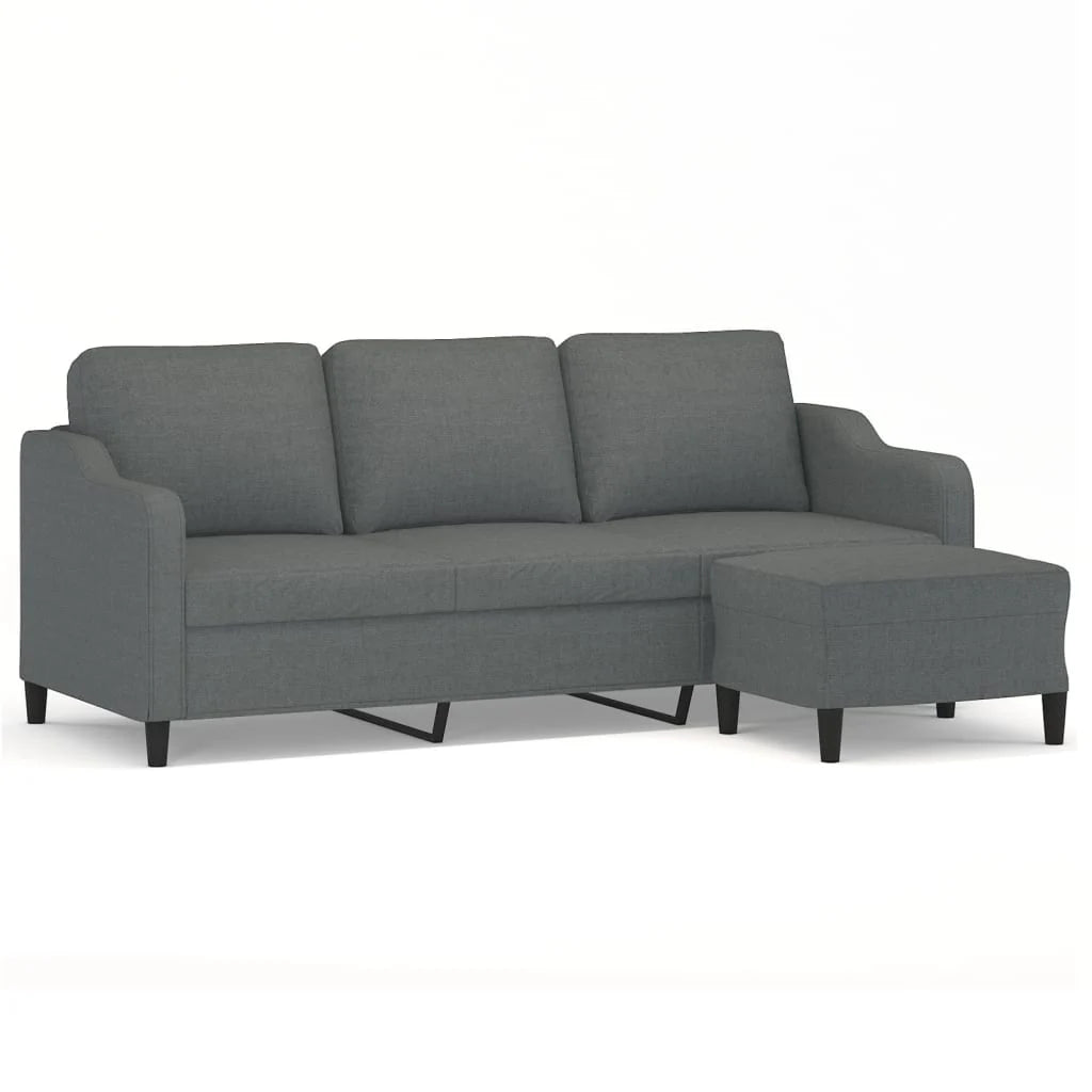 Canapé moderne avec repose-pied en tissu - Modèle Noa