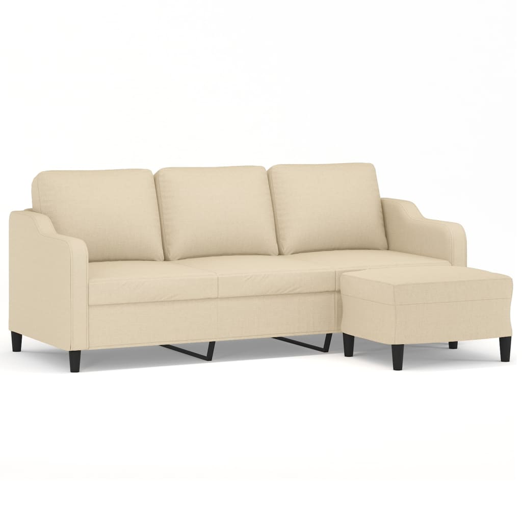 Canapé moderne avec repose-pied en tissu - Modèle Noa