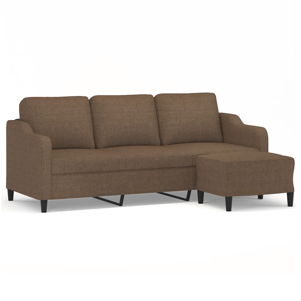 Canapé moderne avec repose-pied en tissu - Modèle Noa