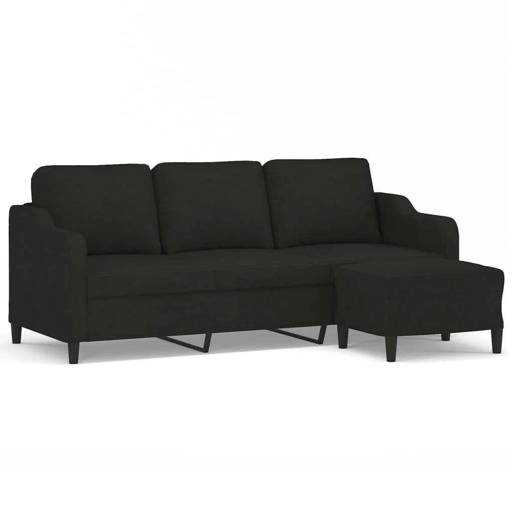 Canapé moderne avec repose-pied en tissu - Modèle Noa