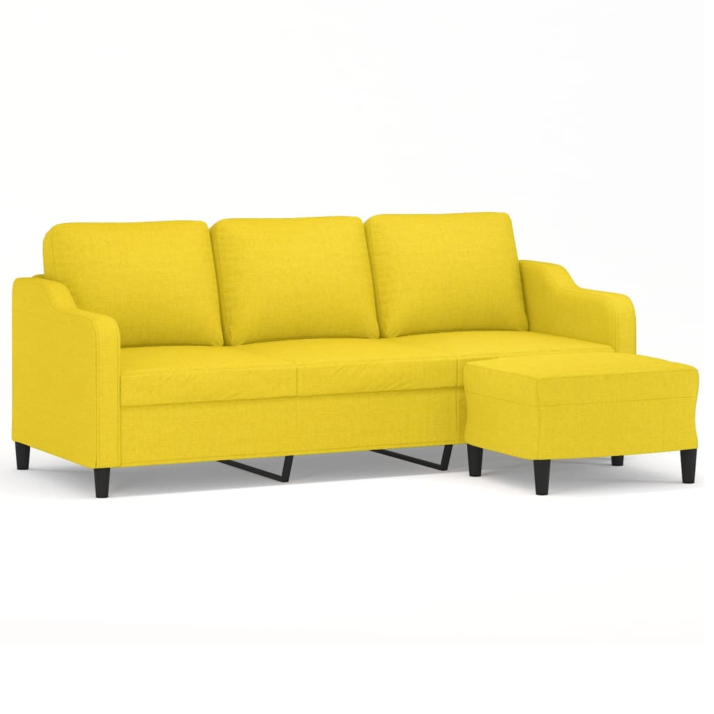 Canapé moderne avec repose-pied en tissu - Modèle Noa