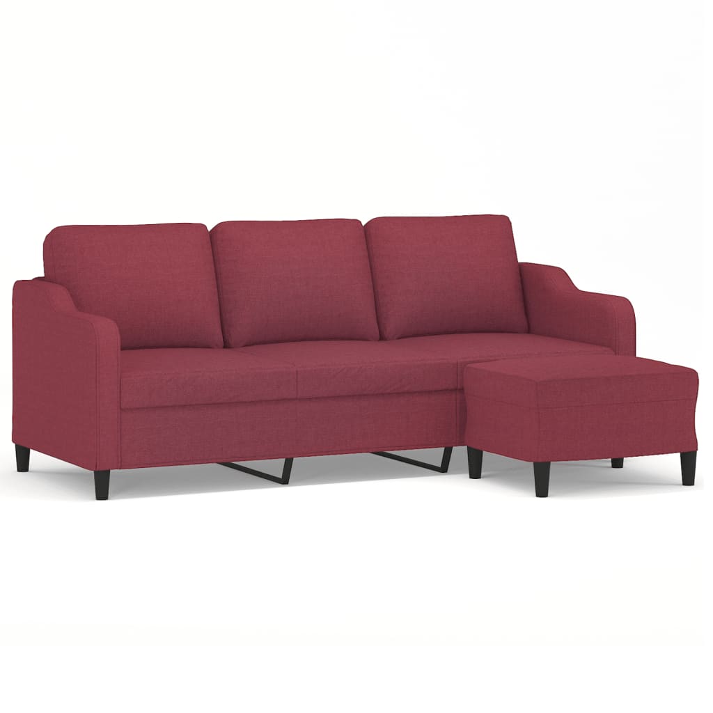 Canapé moderne avec repose-pied en tissu - Modèle Noa