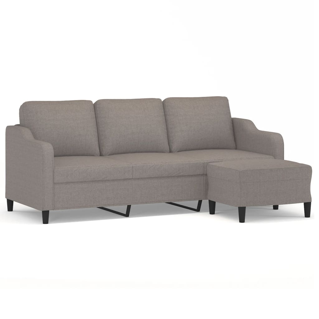Canapé moderne avec repose-pied en tissu - Modèle Noa
