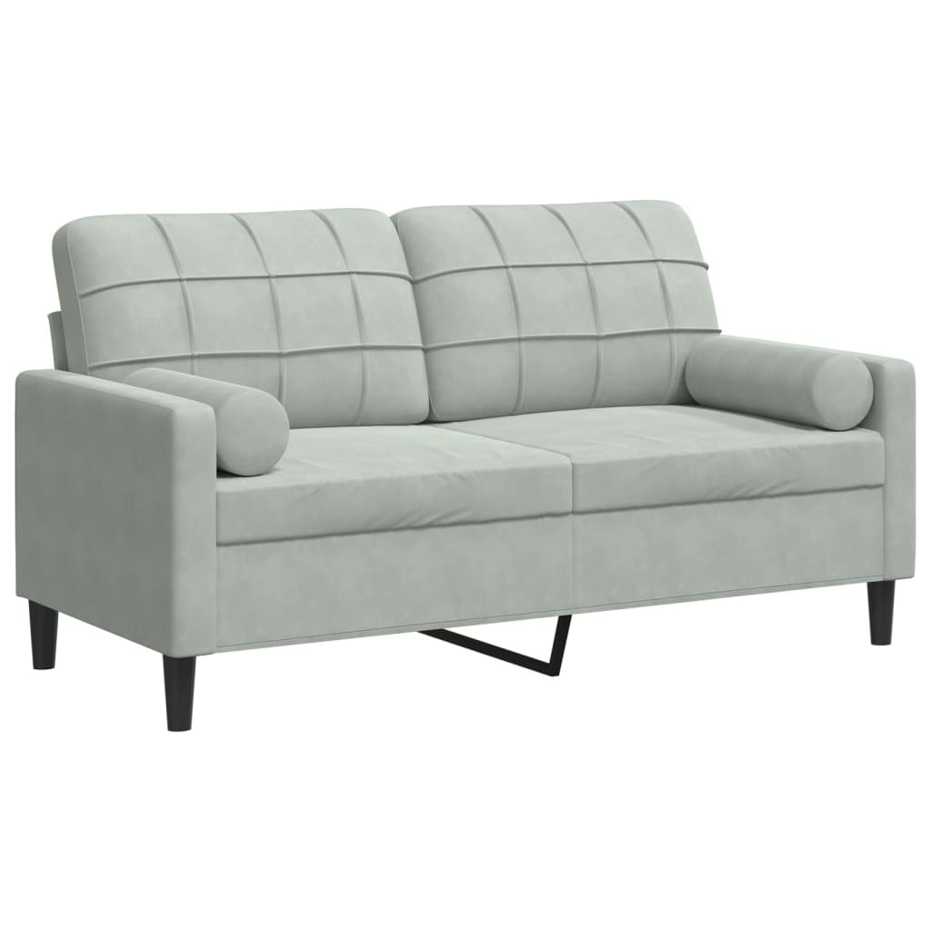 Canapé moderne avec oreillers décoratifs en velours - Modèle Milan