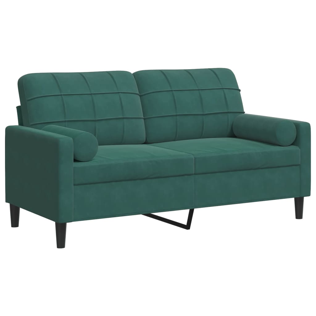 Canapé moderne avec oreillers décoratifs en velours - Modèle Milan