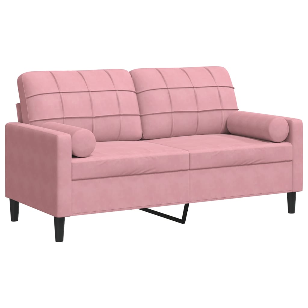 Canapé moderne avec oreillers décoratifs en velours - Modèle Milan
