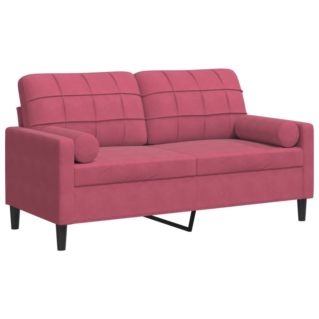 Canapé moderne avec oreillers décoratifs en velours - Modèle Milan