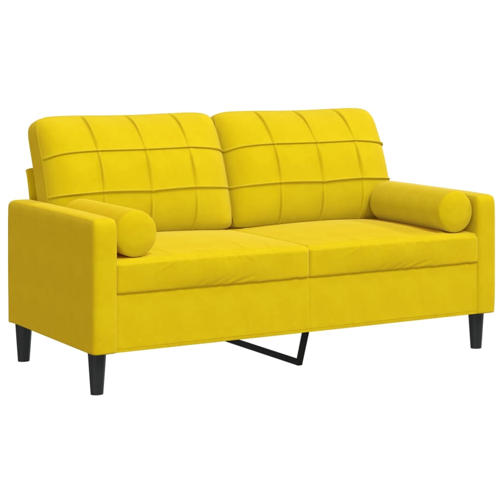Canapé moderne avec oreillers décoratifs en velours - Modèle Milan