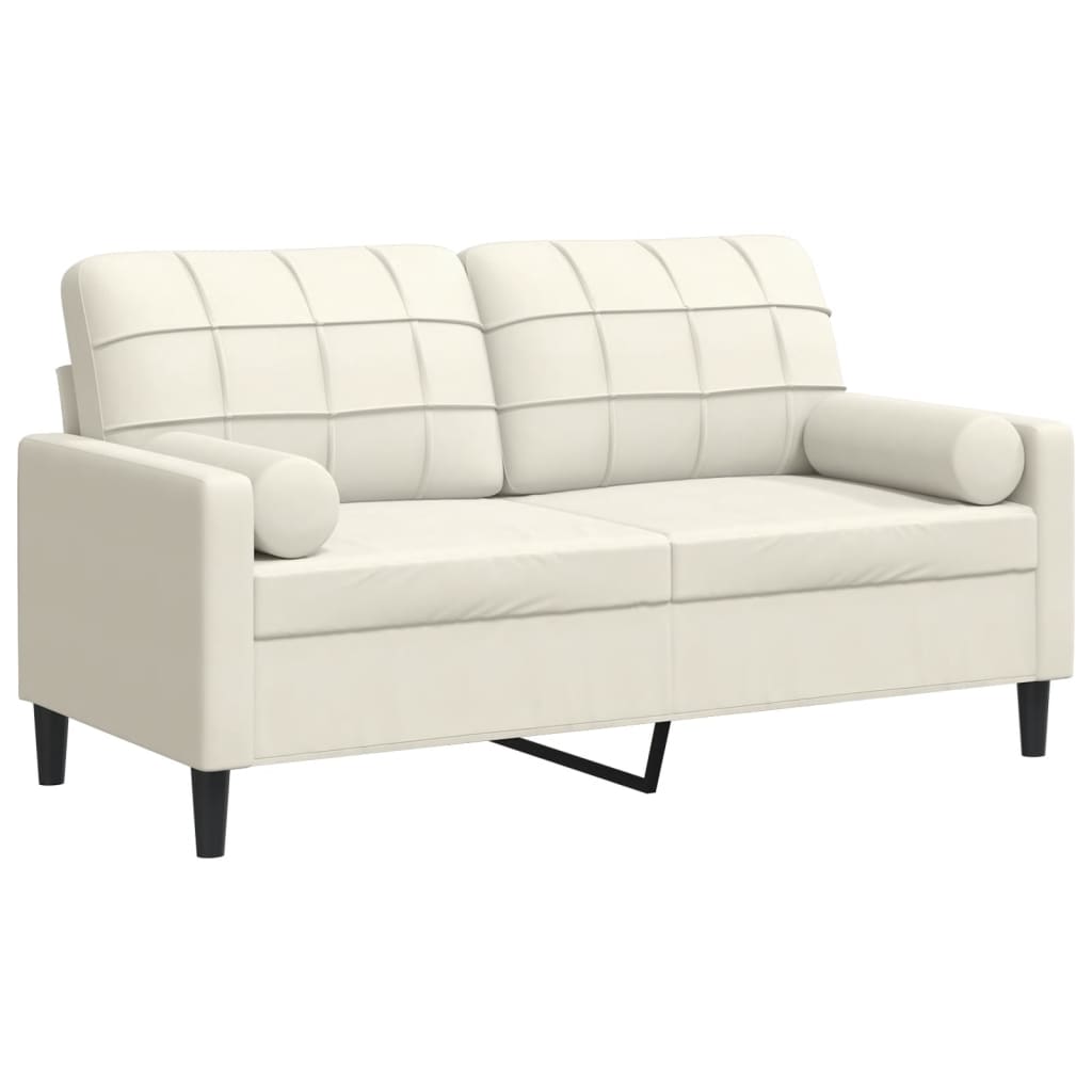 Canapé moderne avec oreillers décoratifs en velours - Modèle Milan