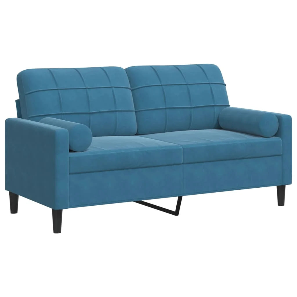 Canapé moderne avec oreillers décoratifs en velours - Modèle Milan