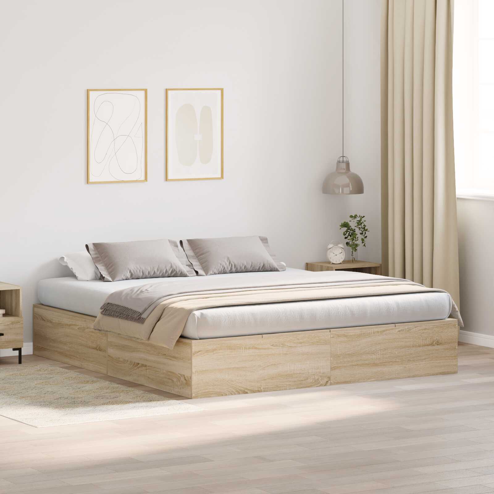 Lit coffre en bois avec rangements - Modèle Lyséa