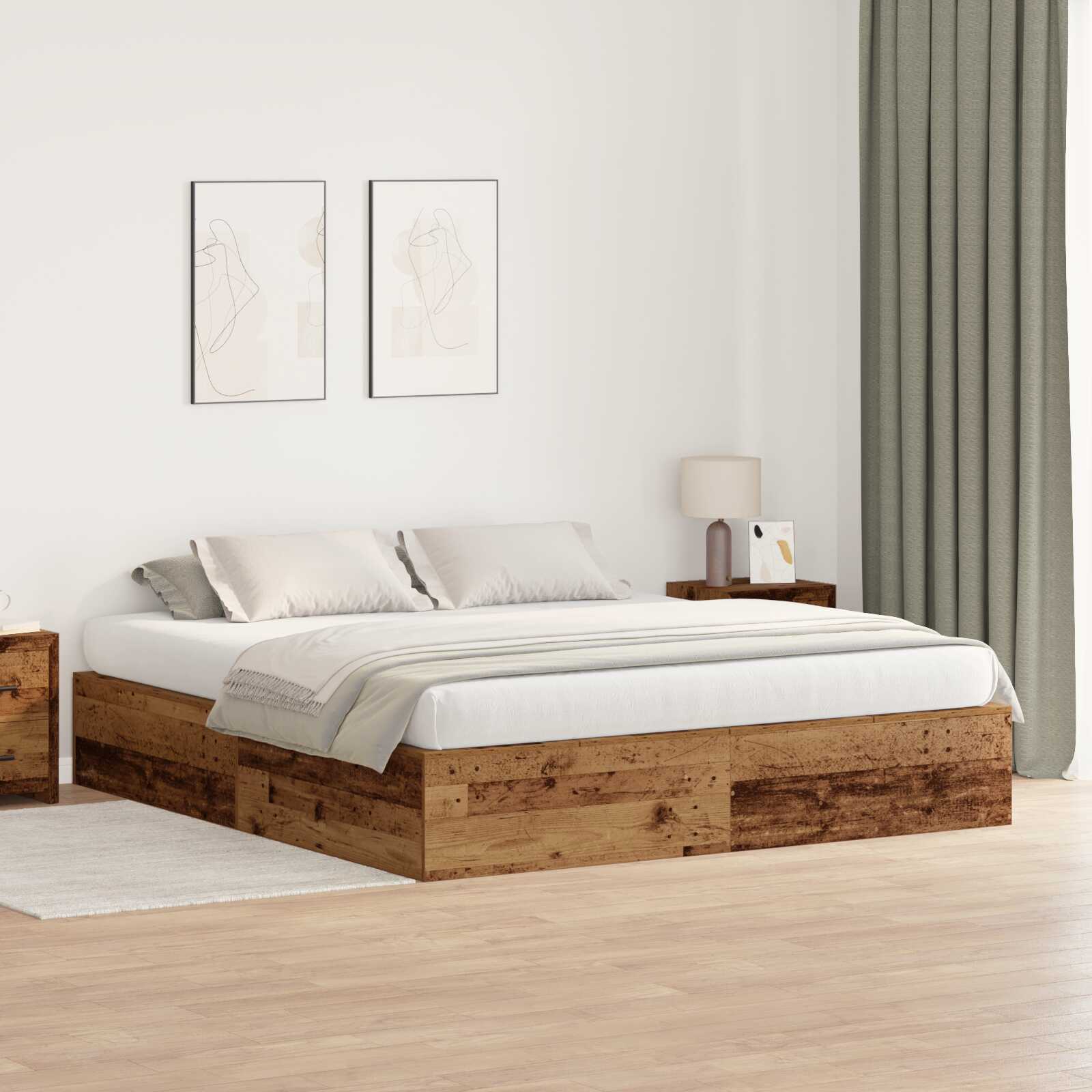 Lit coffre en bois avec rangements - Modèle Lyséa