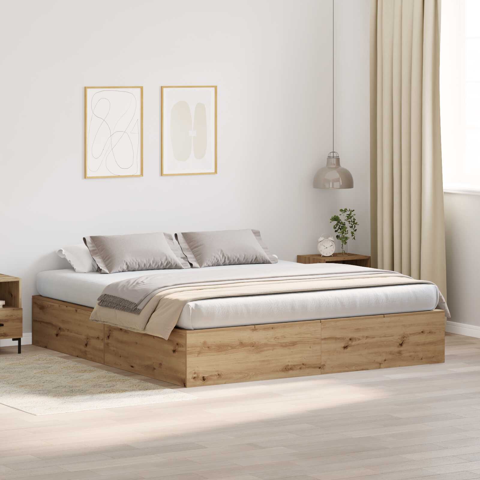 Lit coffre en bois avec rangements - Modèle Lyséa