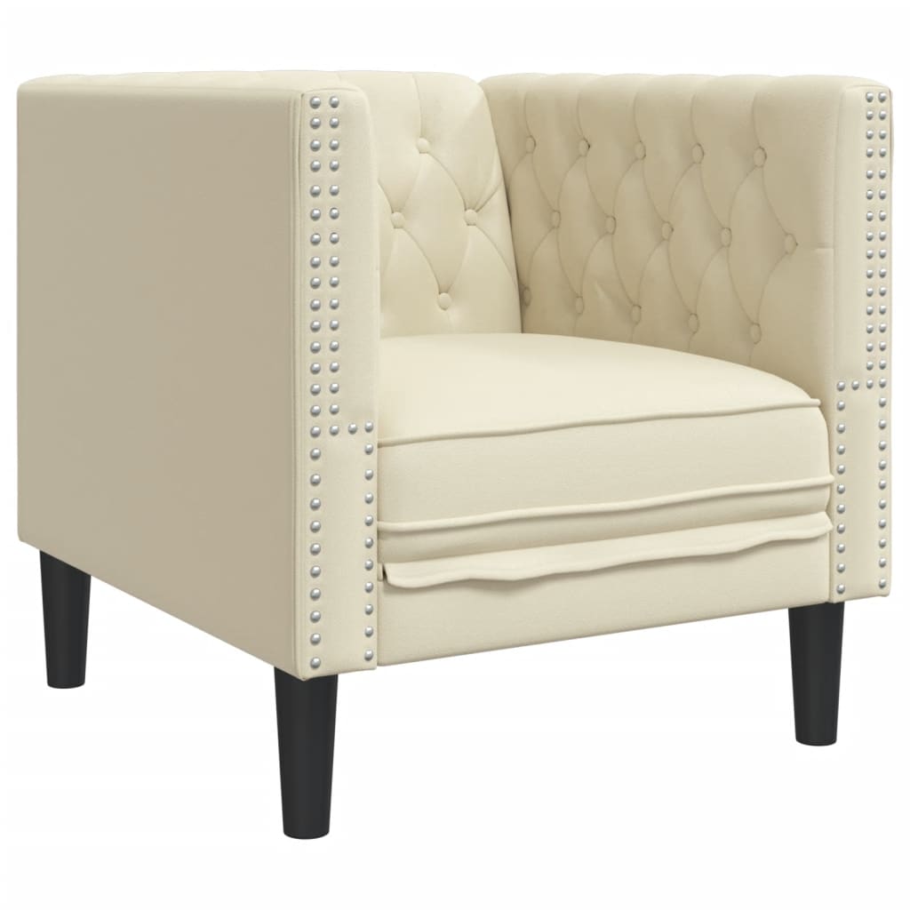 Fauteuil Chesterfield en similicuir - Modèle Oscar