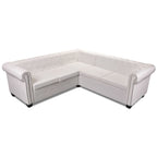 Canapé d'angle Chesterfield en similicuir - Modèle Clément