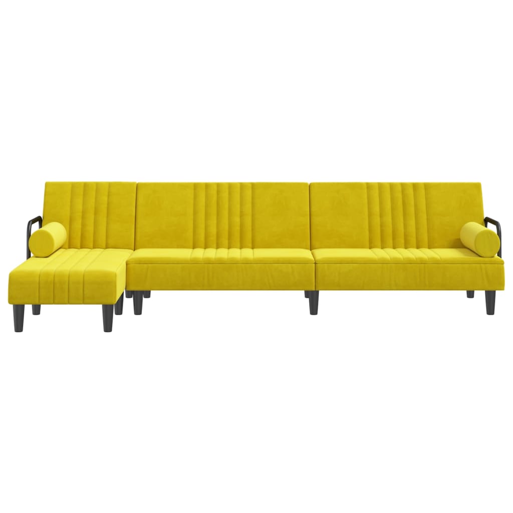 Canapé d'angle convertible en velours - Modèle Maëlis