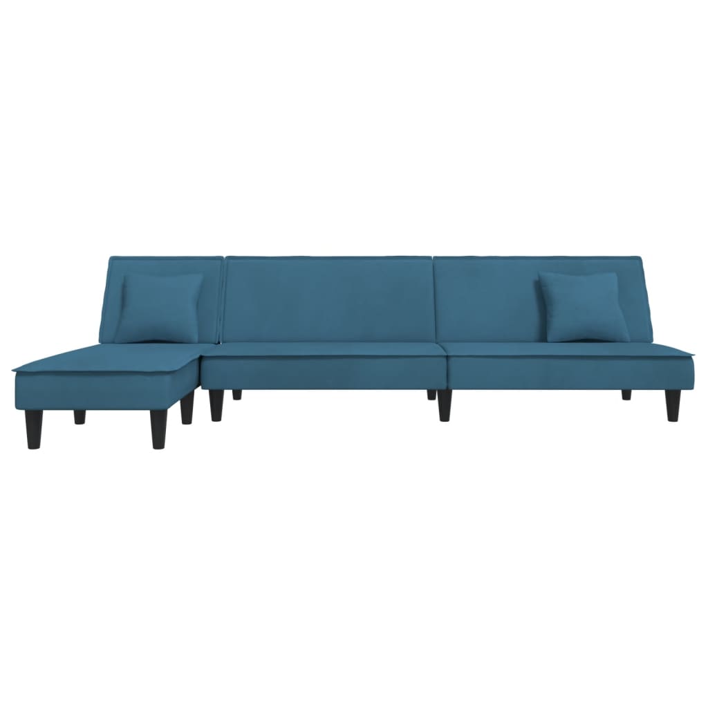 Canapé d'angle convertible en velours - Modèle Timo