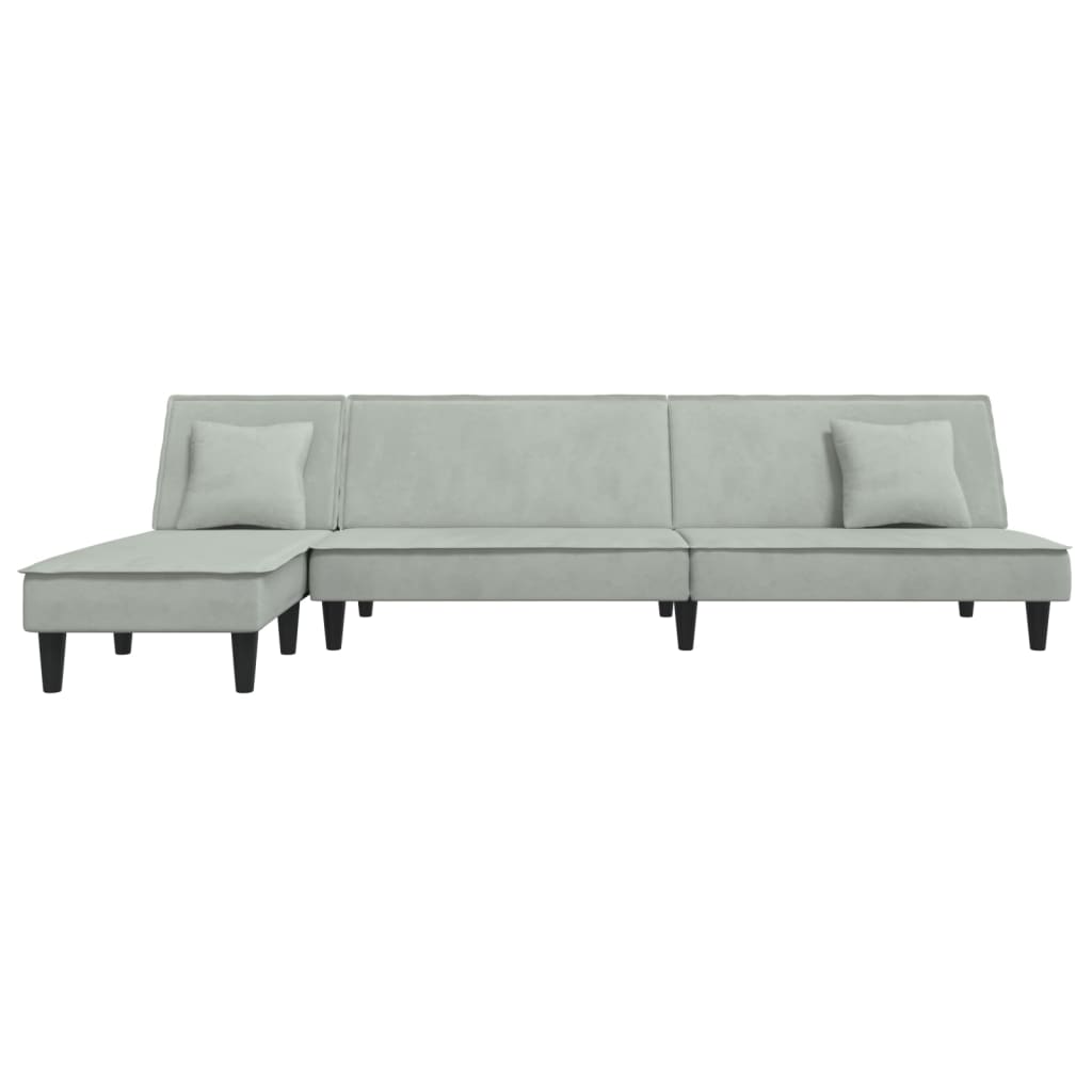 Canapé d'angle convertible en velours - Modèle Timo