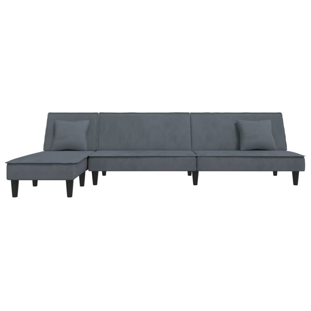 Canapé d'angle convertible en velours - Modèle Timo