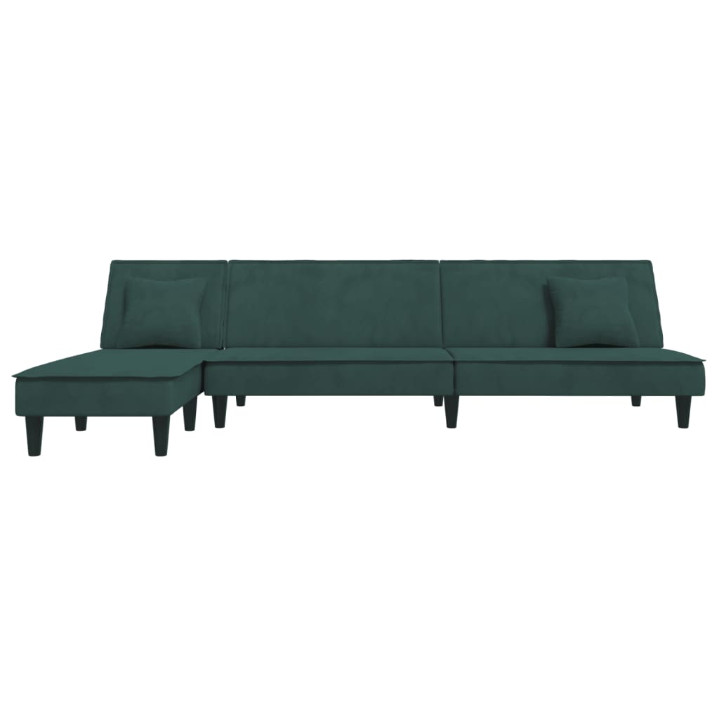 Canapé d'angle convertible en velours - Modèle Timo