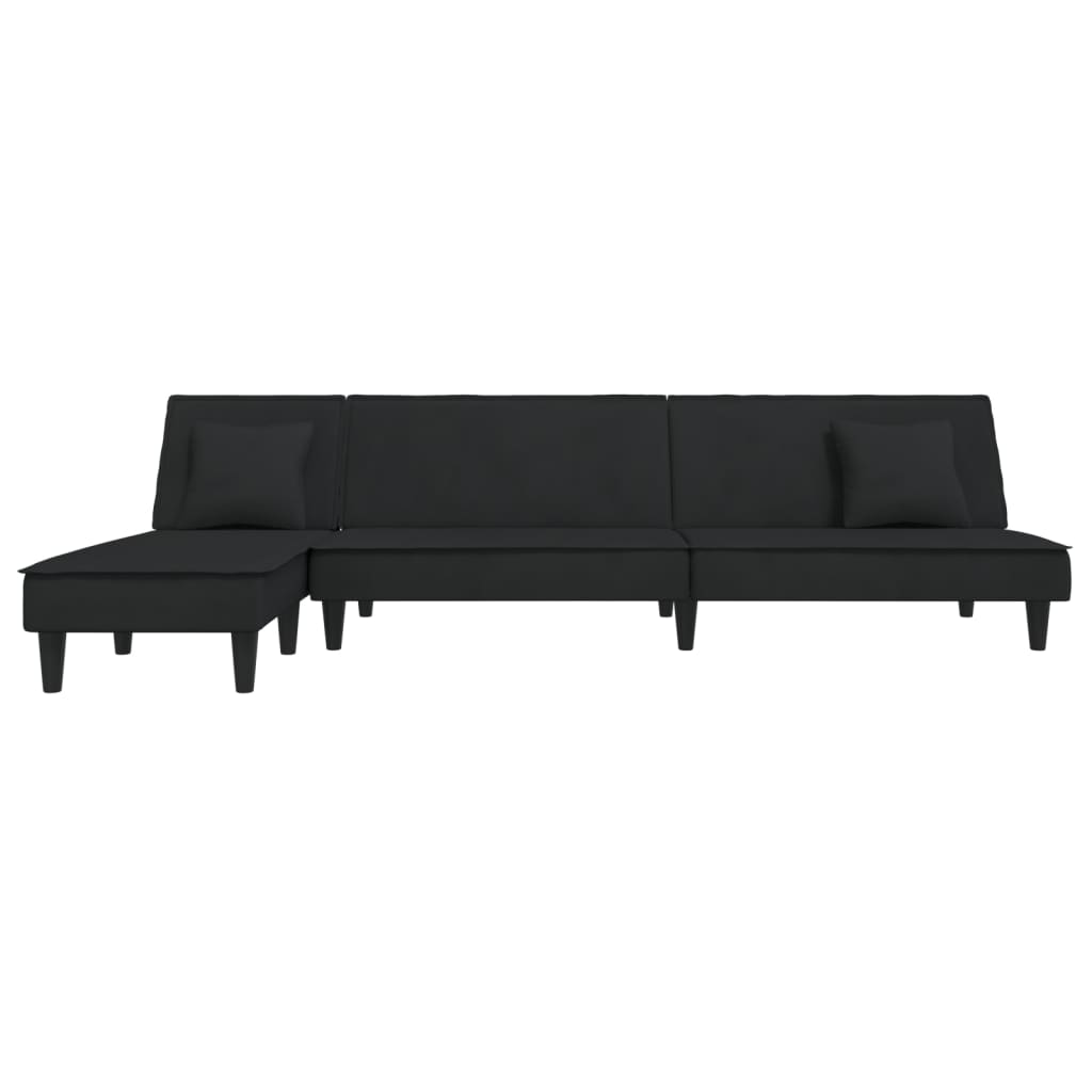 Canapé d'angle convertible en velours - Modèle Timo