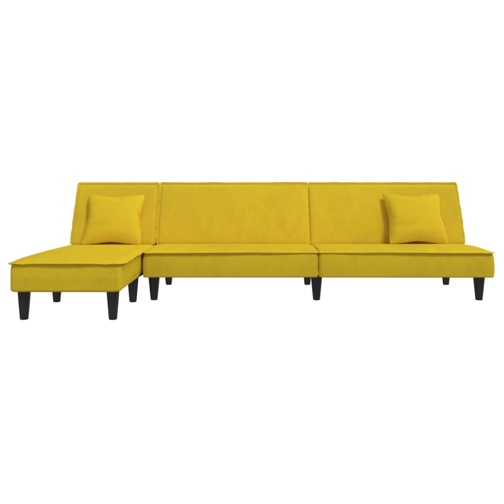 Canapé d'angle convertible en velours - Modèle Timo