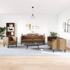 Ensemble de canapé Chesterfield en similicuir - Modèle Arthur