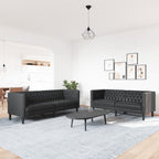 Ensemble de canapé Chesterfield en similicuir - Modèle Arthur