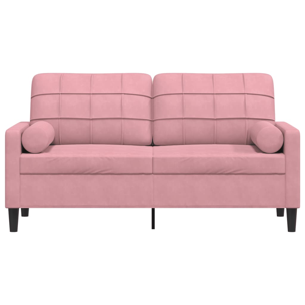 Canapé moderne avec oreillers décoratifs en velours - Modèle Milan