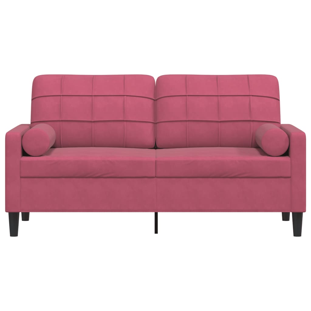 Canapé moderne avec oreillers décoratifs en velours - Modèle Milan