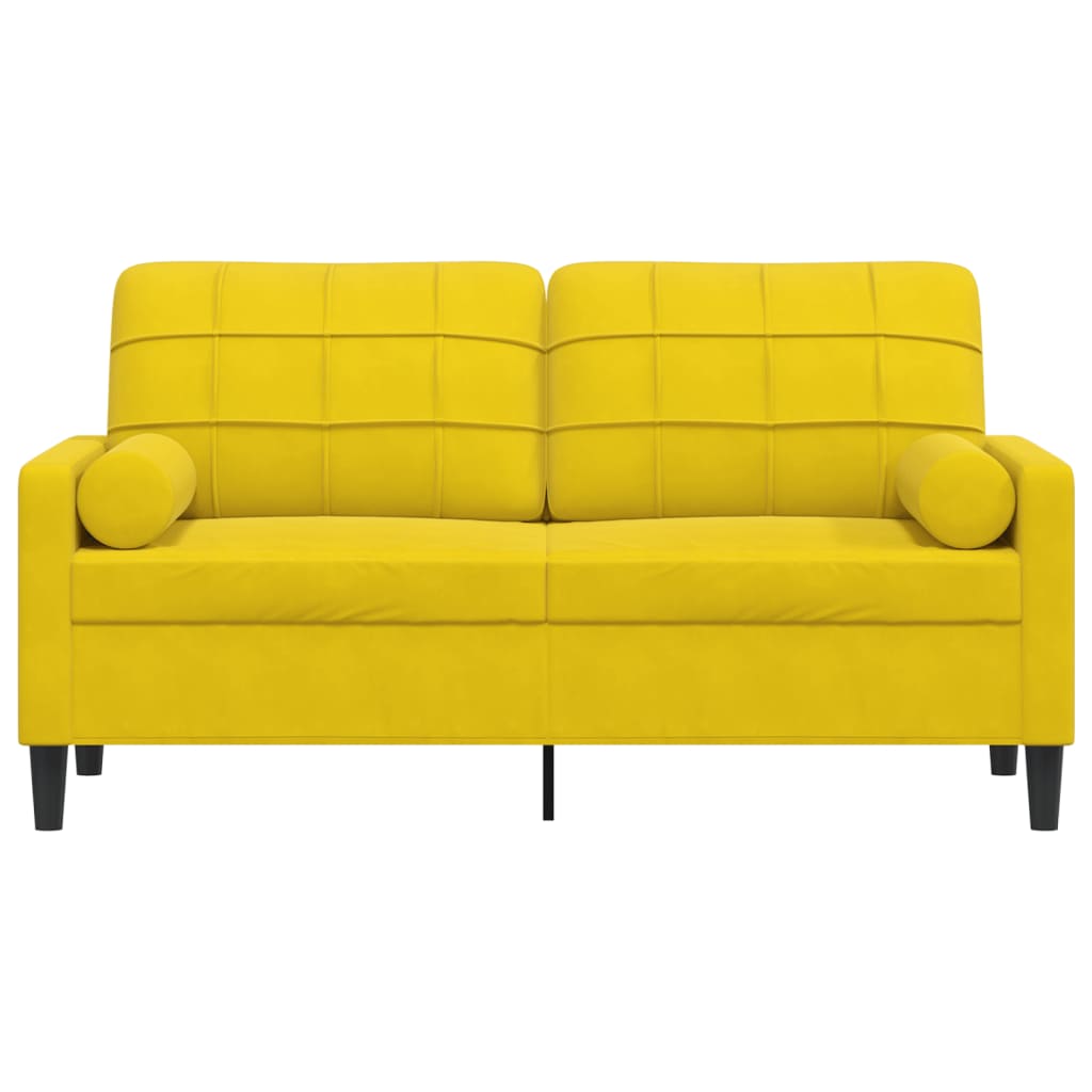 Canapé moderne avec oreillers décoratifs en velours - Modèle Milan