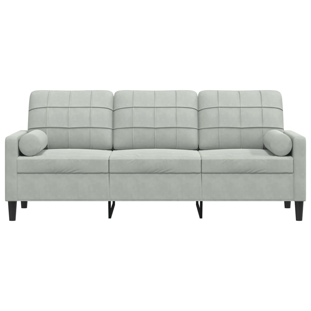 Canapé moderne avec oreillers décoratifs en velours - Modèle Milan