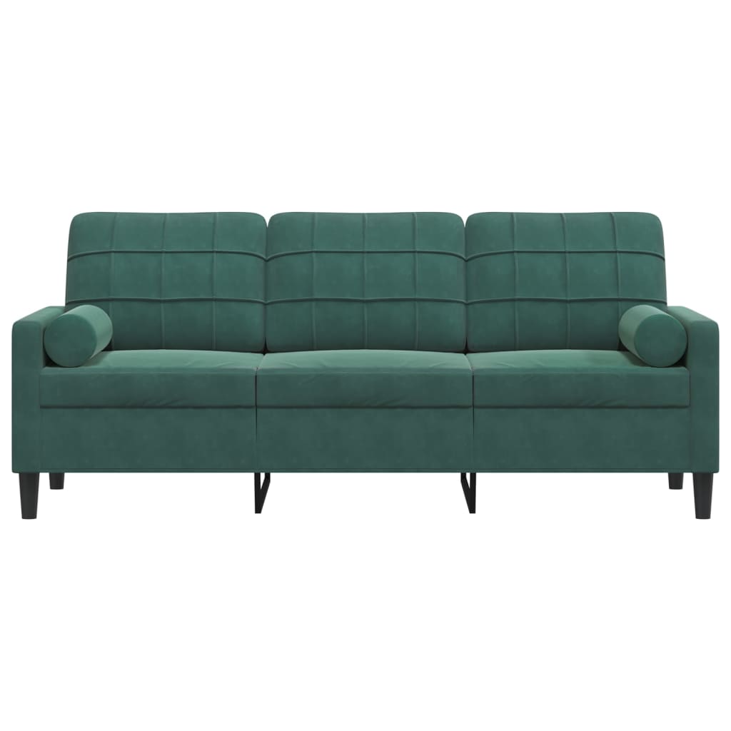 Canapé moderne avec oreillers décoratifs en velours - Modèle Milan
