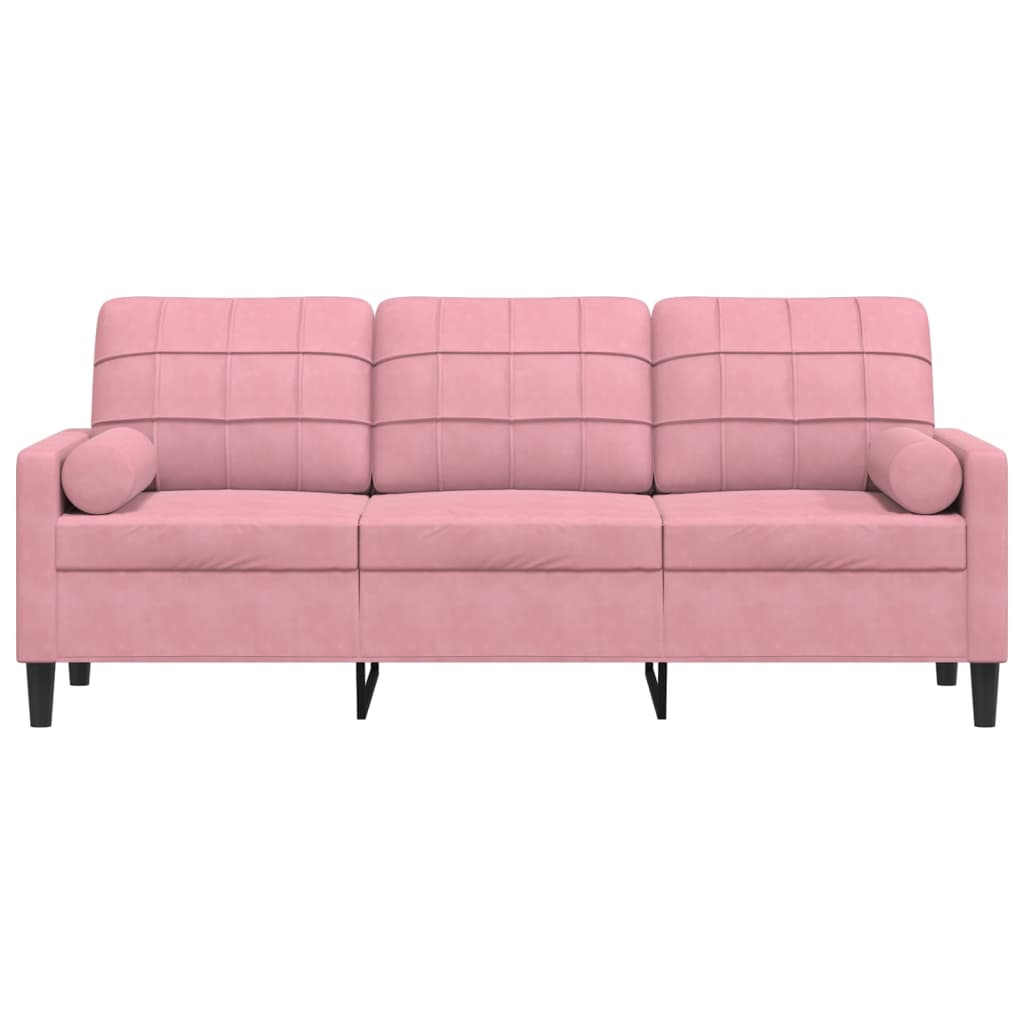 Canapé moderne avec oreillers décoratifs en velours - Modèle Milan