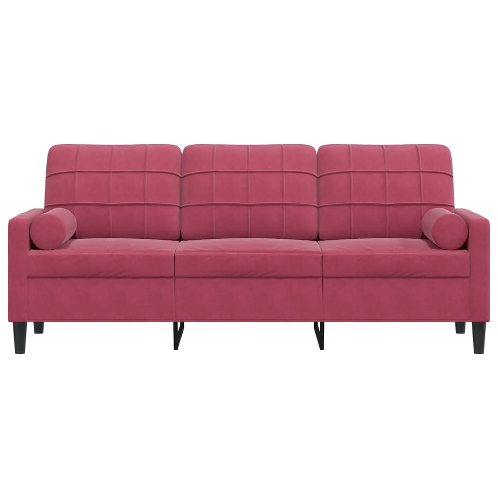Canapé moderne avec oreillers décoratifs en velours - Modèle Milan