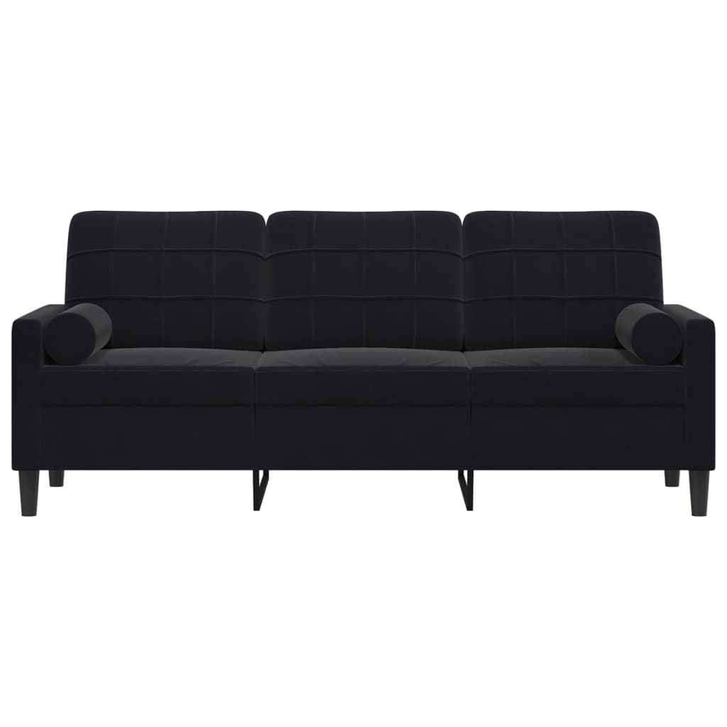 Canapé moderne avec oreillers décoratifs en velours - Modèle Milan