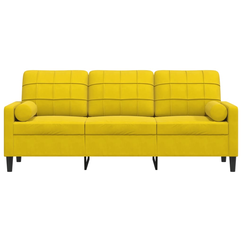 Canapé moderne avec oreillers décoratifs en velours - Modèle Milan