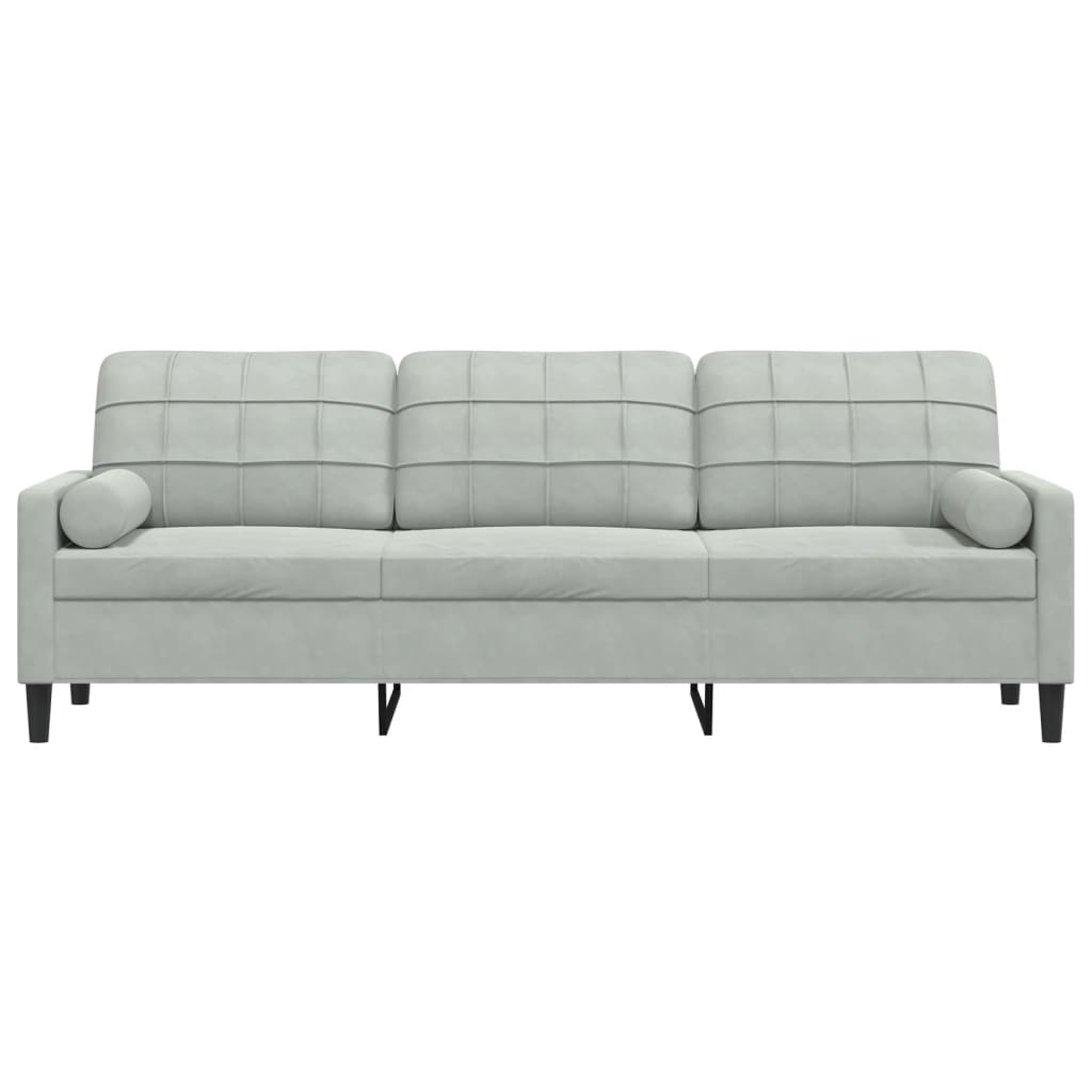 Canapé moderne avec oreillers décoratifs en velours - Modèle Milan