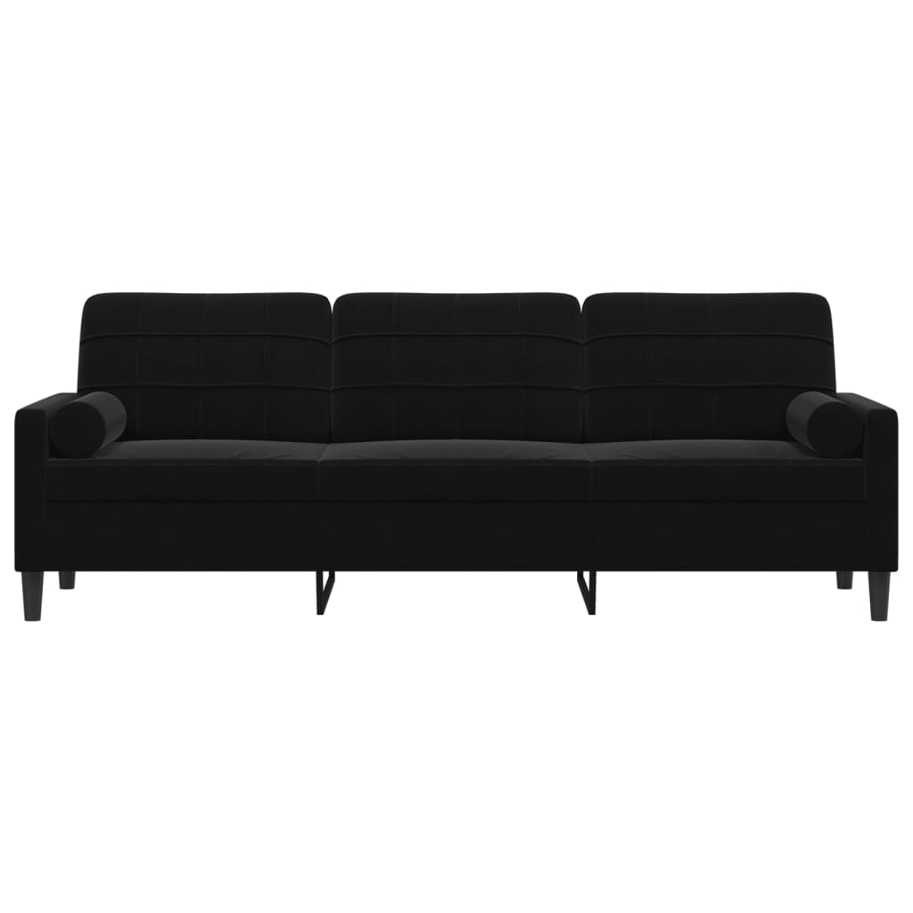 Canapé moderne avec oreillers décoratifs en velours - Modèle Milan