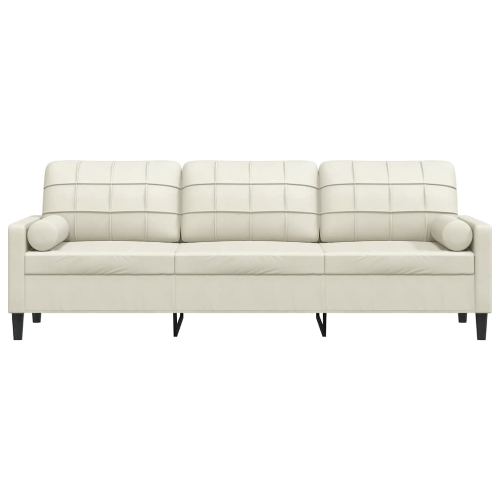 Canapé moderne avec oreillers décoratifs en velours - Modèle Milan