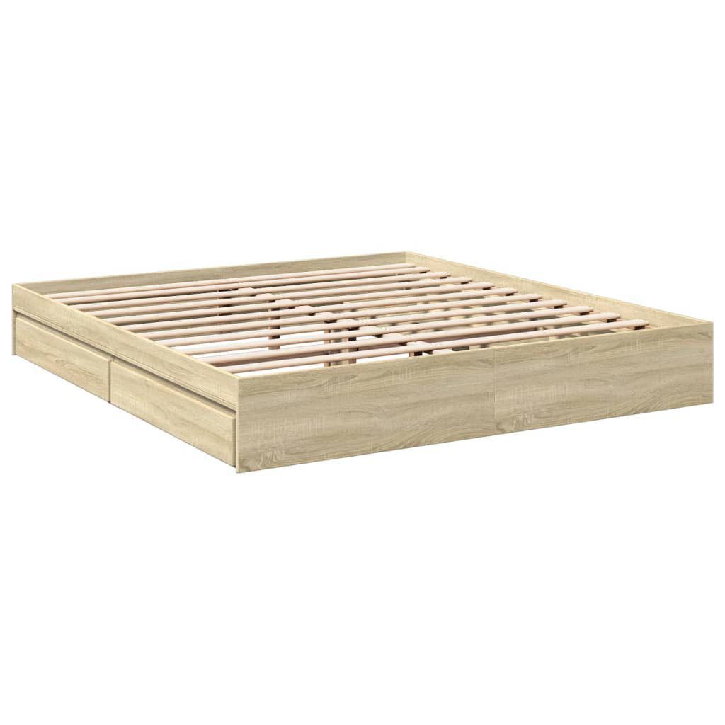 Lit coffre en bois avec tiroir - Modèle Lina