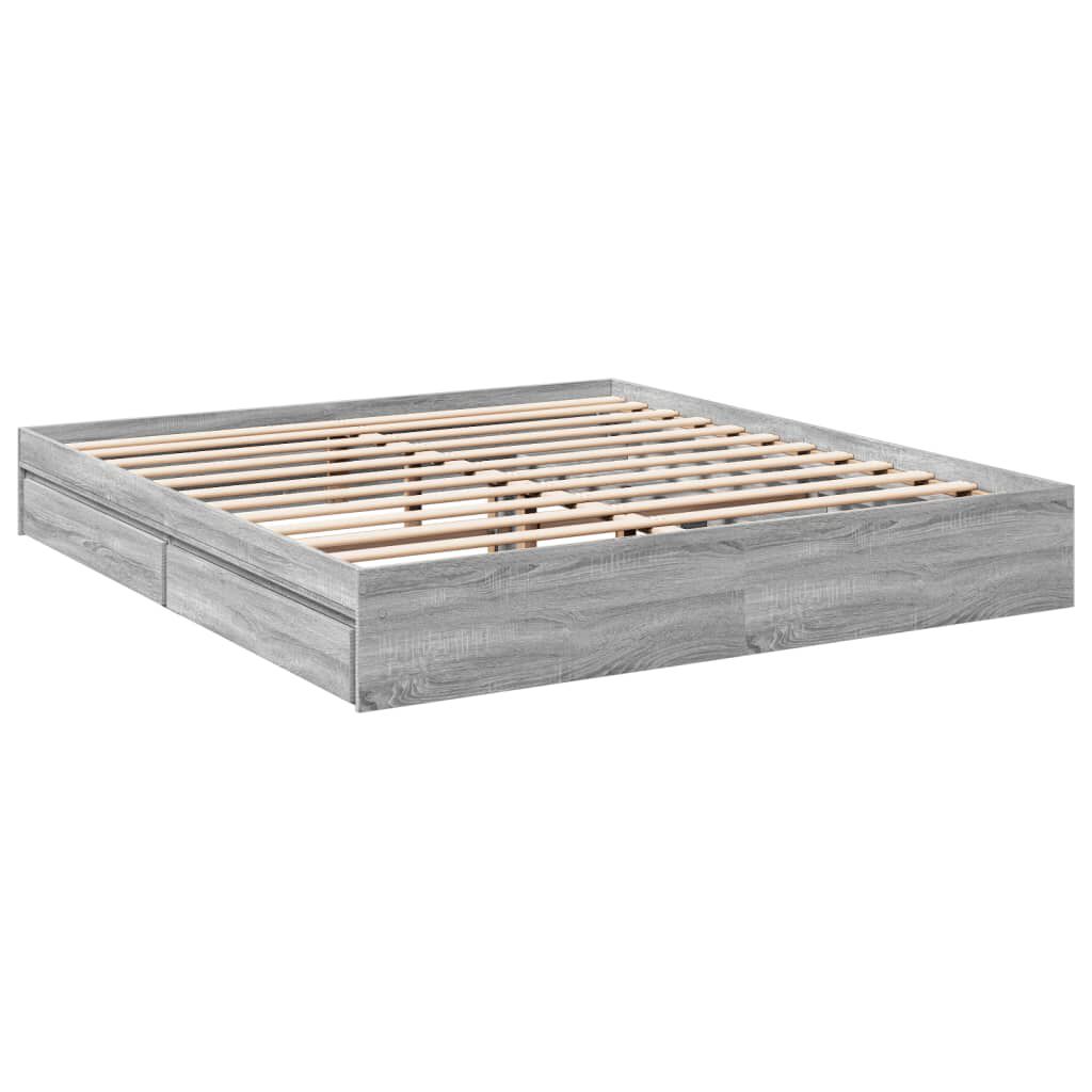 Lit coffre en bois avec tiroir - Modèle Lina