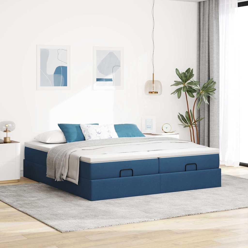 Lit coffre ottoman avec matelas - surmatelas - Modèle Amélia