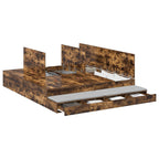 Lit coffre en bois avec rangement - matelas inclus - Modèle Naya
